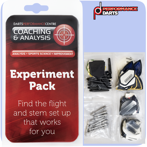 Performance Darts - Experiment Pack - Range of Dart Accessories - with booklet for Coaching Analysis
