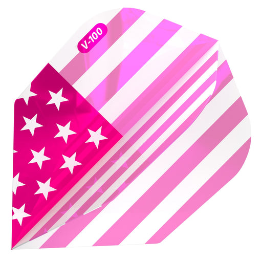 V-100 Dart Flights American Flag Pink Metallic Traditional Standard