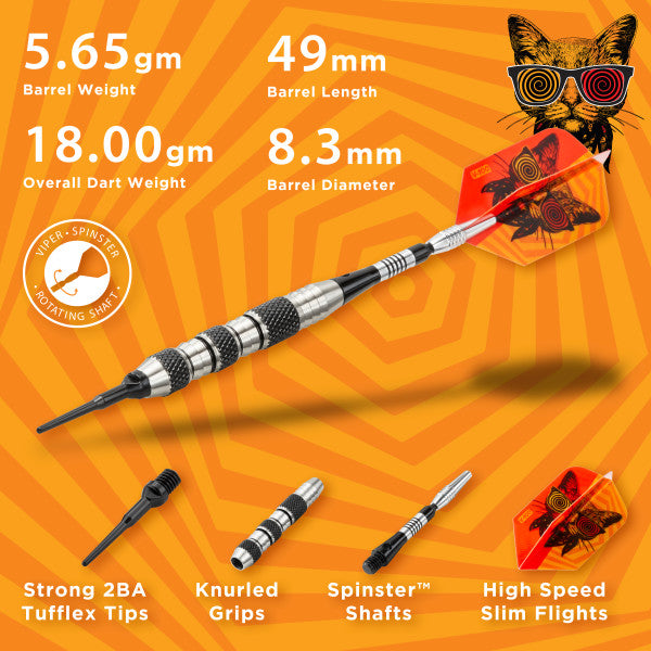 Viper The Freak Darts Soft Tip Darts Knurled and Shark Fin Barrel