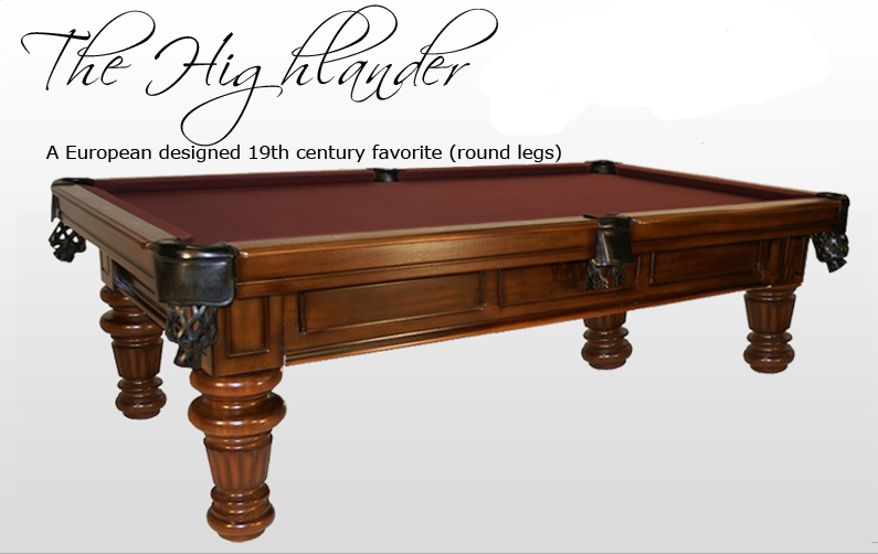 Golden West Billiards Highlander (round Leg) Pool Table