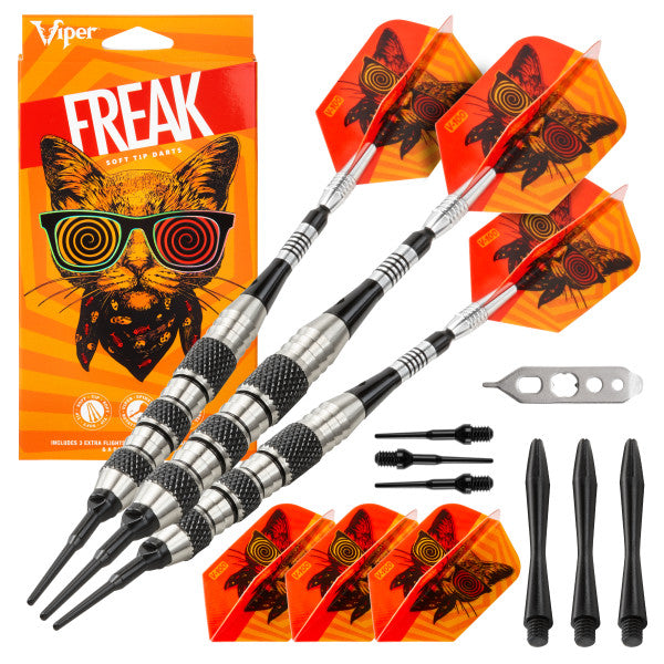 Viper The Freak Darts Soft Tip Darts Knurled and Shark Fin Barrel