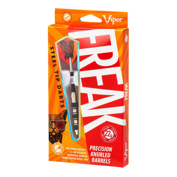 Viper The Freak Steel Tip Darts Knurled and Shark Fin Barrel 22 Grams