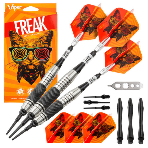 Viper The Freak Soft Tip Darts Knurled and Grooved Barrel 18 Grams