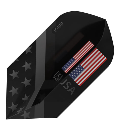 V-100 Dart Flights American Flag Monochrome USA Slim