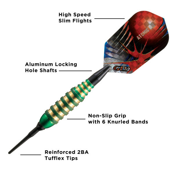 Viper Atomic Bee Darts Green Soft Tip Darts 16 Grams