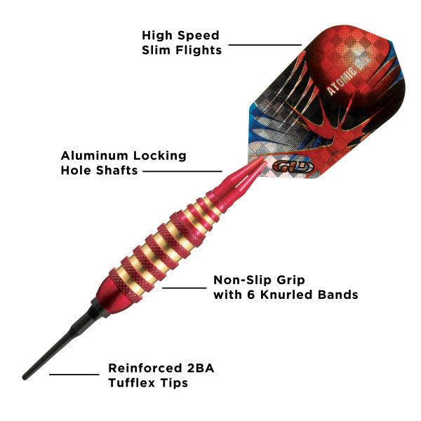 Viper Atomic Bee Darts Red Soft Tip Darts 16 Grams