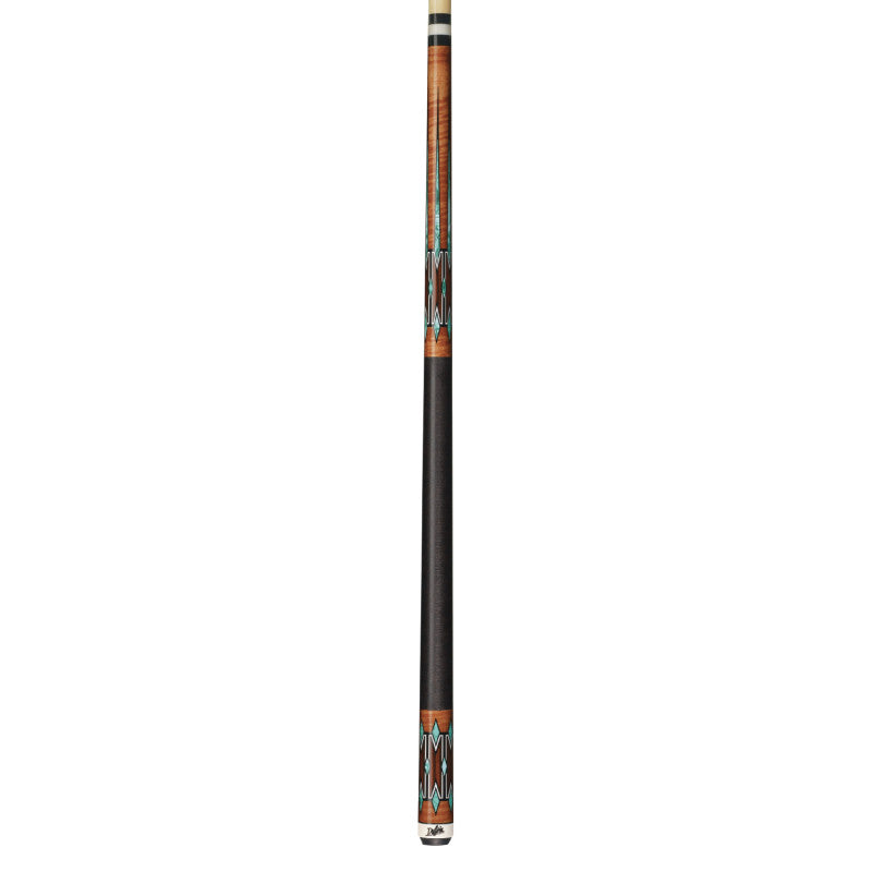 Dufferin - ANT. GREEN MALACHITE, COCOBOLA DESIGN, BLK LINEN Pool Cue - view 2