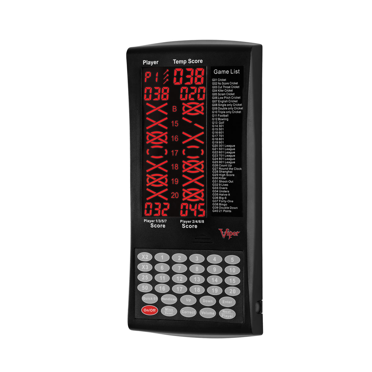 Viper ProScore Electronic Dart Scorer - Black