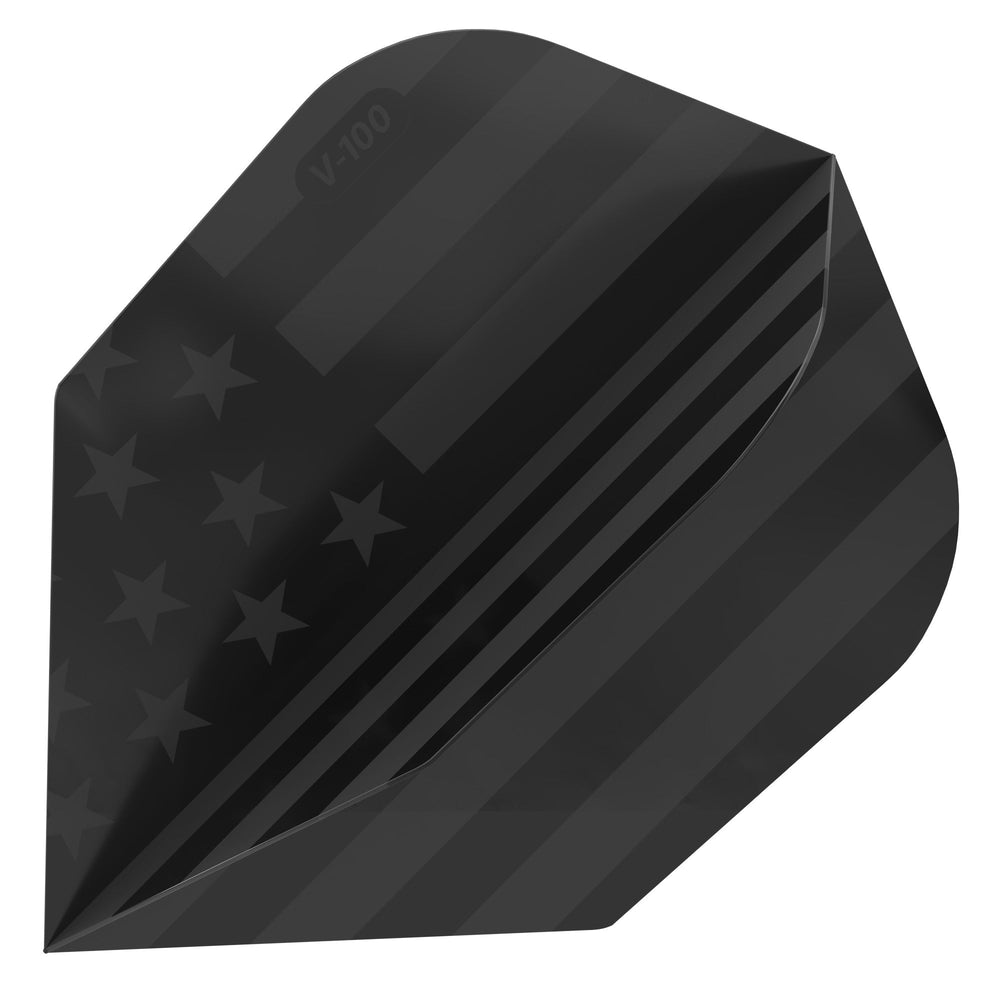 V-100 Dart Flights American Flag Black Traditional Standard